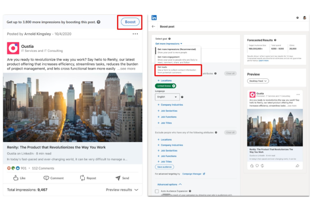 LinkedIn Boosting for Lead Generation